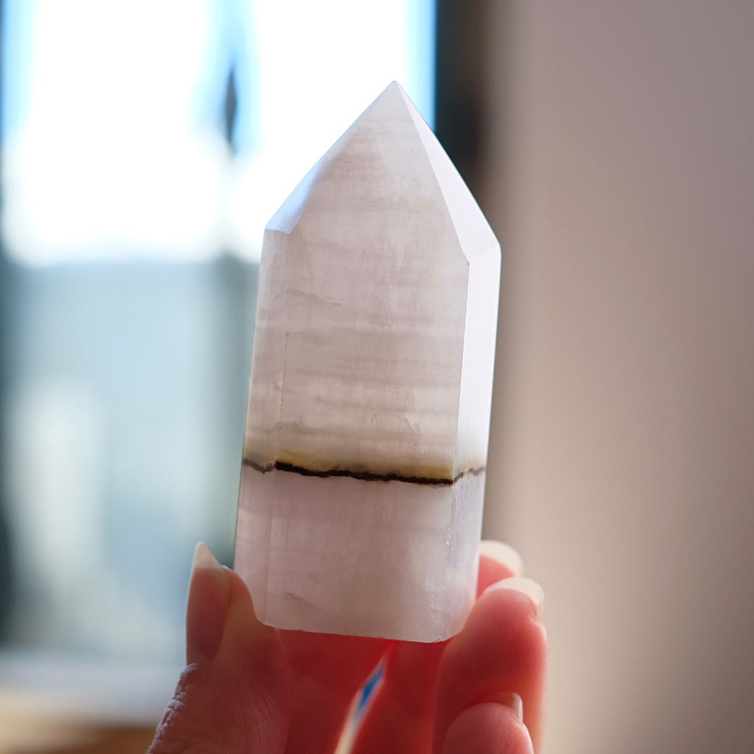 Pink Mangano Calcite Point | Pink Calcite Tower