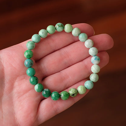 Variscite Bracelet | Green Variscite Crystal Stretch Bracelet