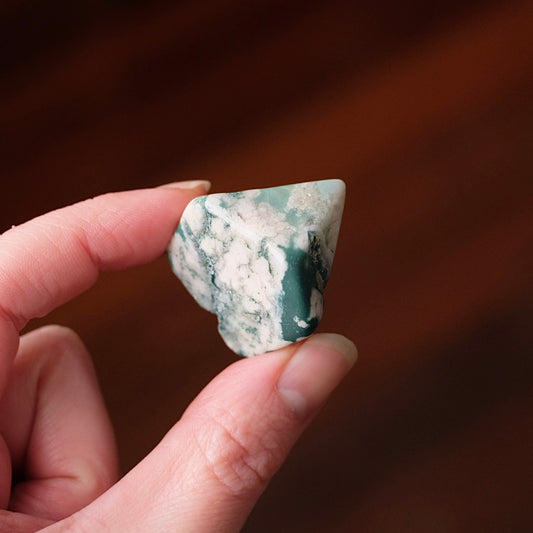 Rare Blue Flower Agate Crystal | Green Flower Agate Freeform