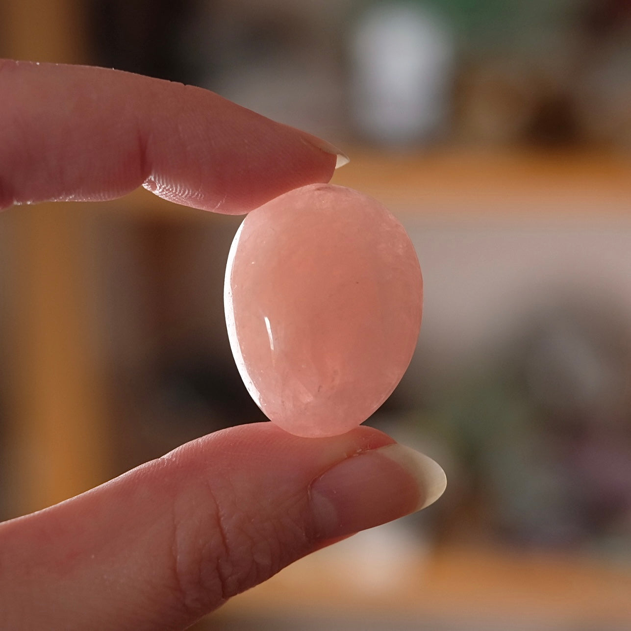 Peach Morganite Pocket Stone | Tumbled Crystal