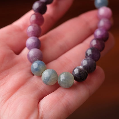 Ruby & Sapphire Bracelet | OOAK Ruby Crystal Stretch Bracelet