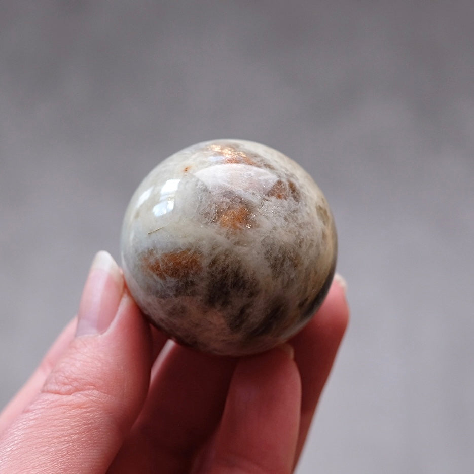 Sunstone & Moonstone Sphere | Flashy Blue Moonstone Crystal Sphere