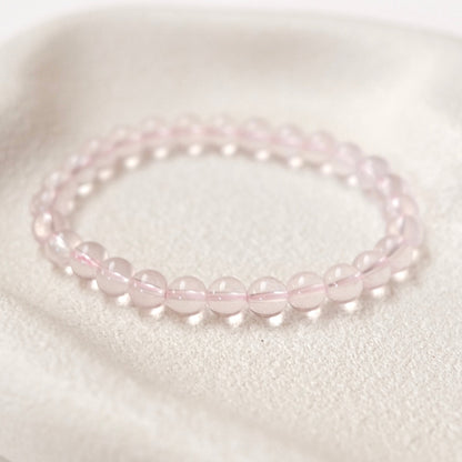 Mozambique Rose Quartz Bracelet | Crystal Stretch Bracelet