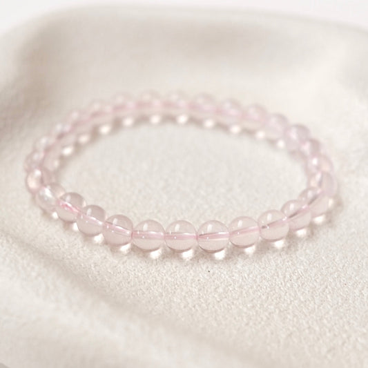 Mozambique Rose Quartz Bracelet | Crystal Stretch Bracelet