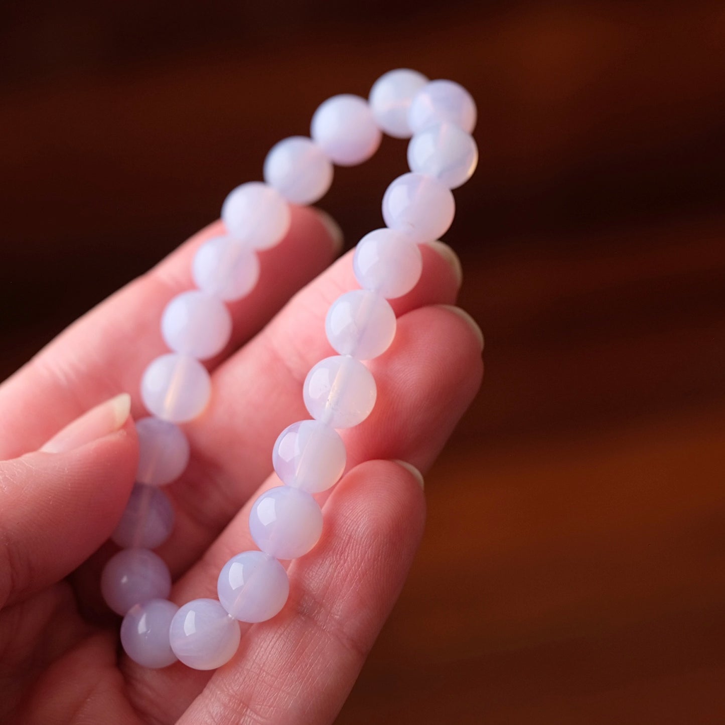 Lavender Moon Quartz Bracelet | Crystal Stretch Bracelet