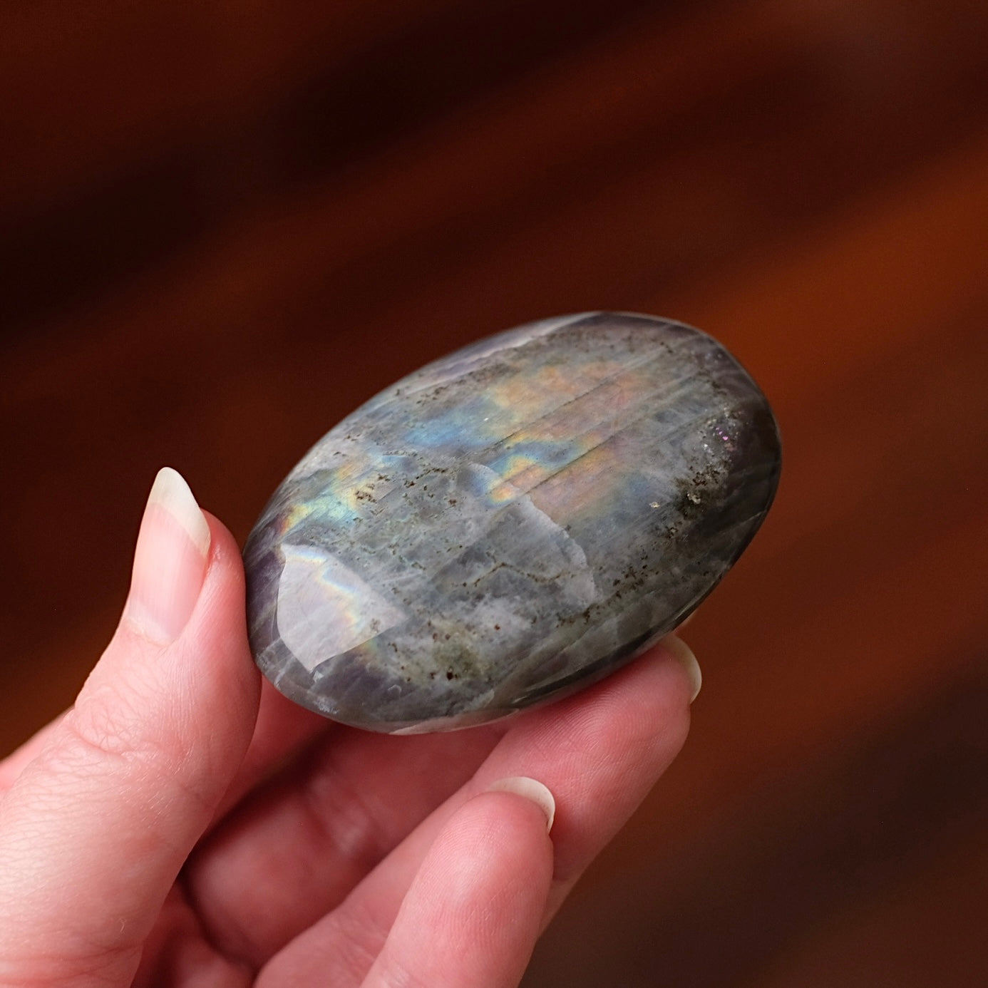 Purple Labradorite Palm | Sunset Labradorite Crystal Palm