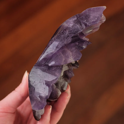Amethyst Flower | Chevron Amethyst Crystal Rose Carving