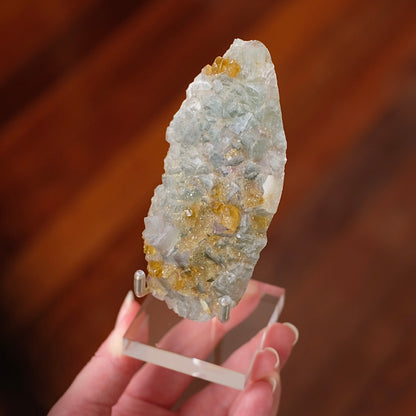 Fluorite & Baryte Crystal | Golden Baryte on Fluorite Specimen