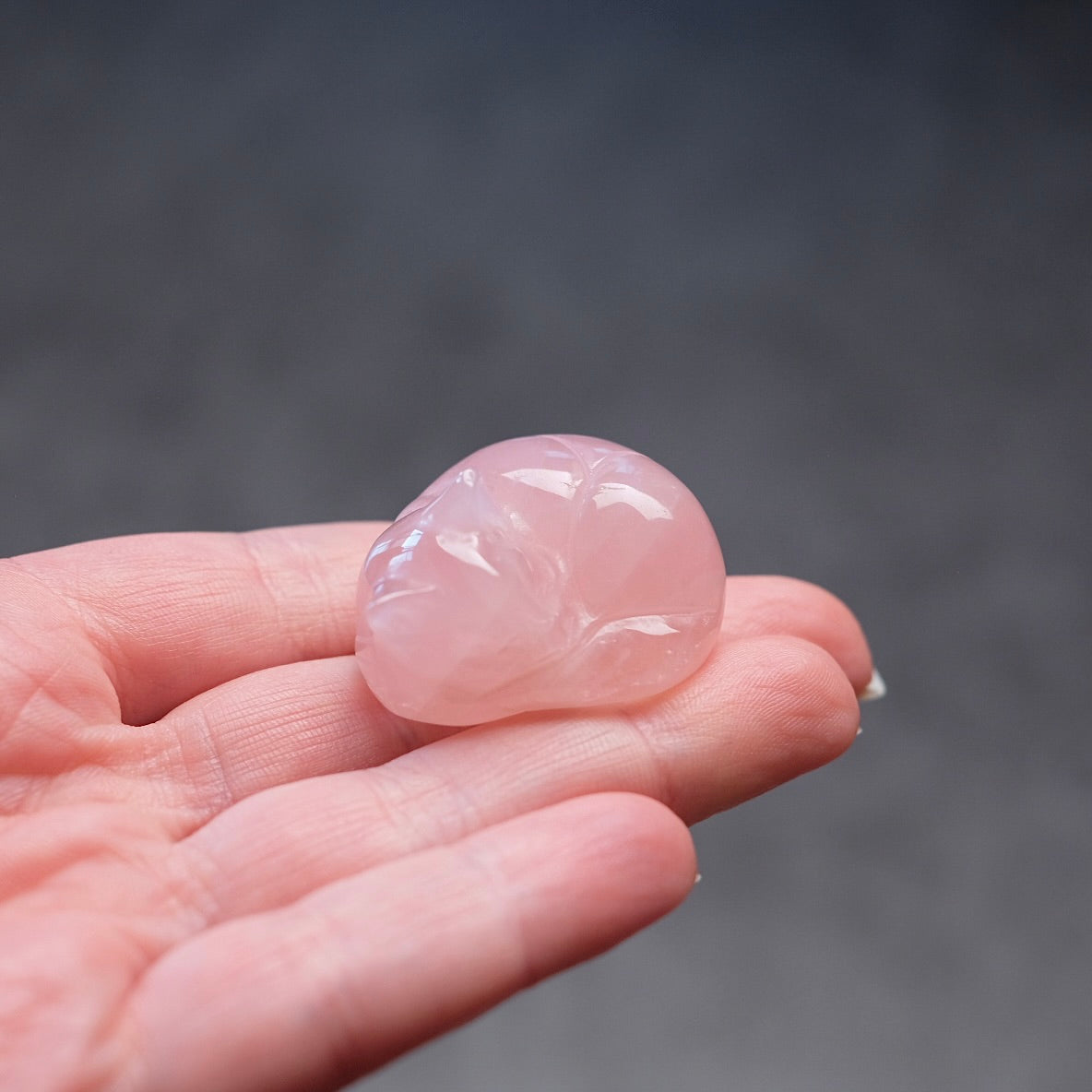 Rose Quartz Cat | Rose Quartz Crystal Cat Carving