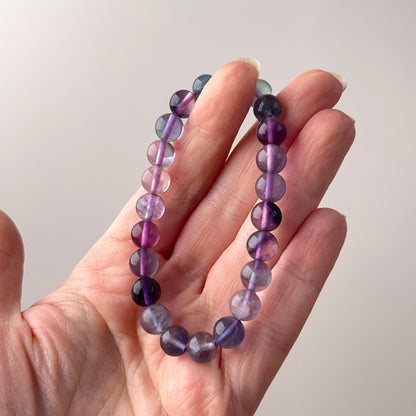 Rainbow Fluorite Bracelet | Crystal Stretch Bracelet