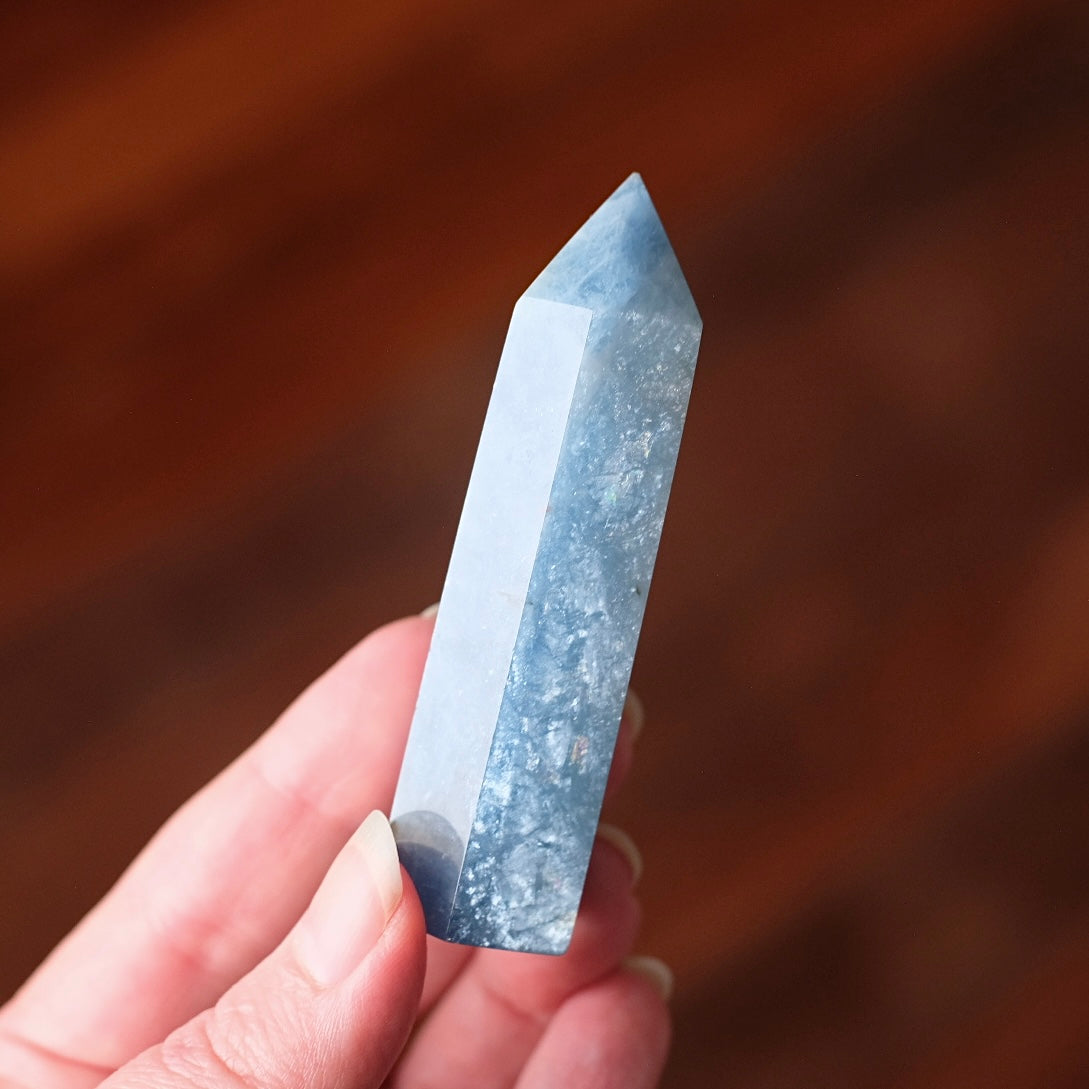 Shimmery Blue Aquamarine Point | Aquamarine Crystal Tower