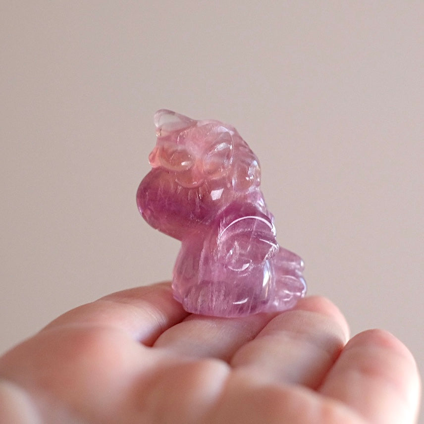 Fluorite Unicorn Carving | Baby Unicorn Rainbow Fluorite Animal