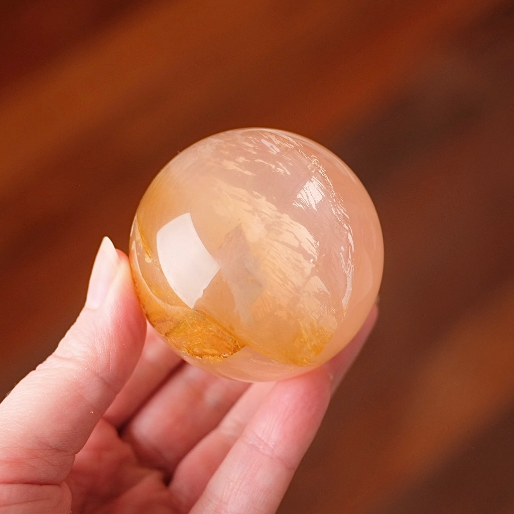 Star Rose Quartz + Golden Healer Sphere | Golden Healer Quartz