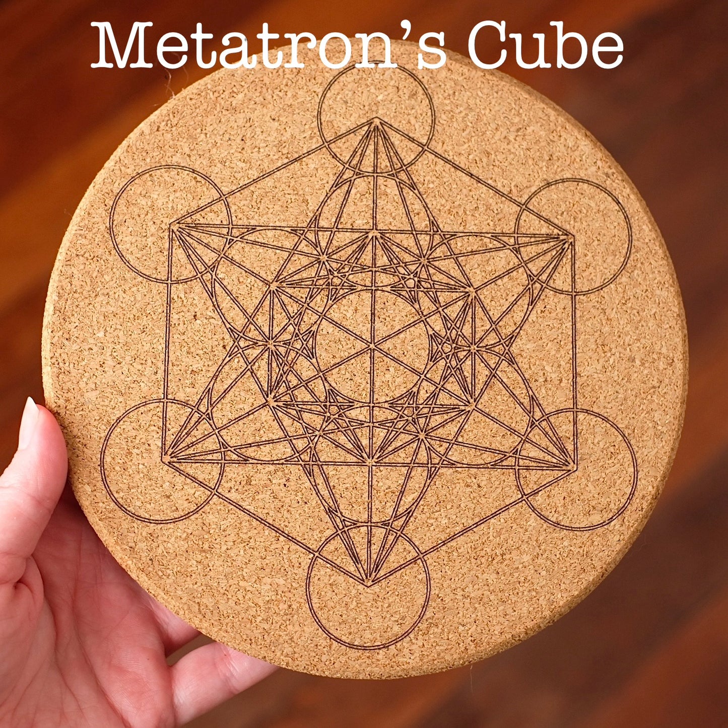 Deluxe Crystal Grid Board | Sacred Geometry | Cork Gridding Board