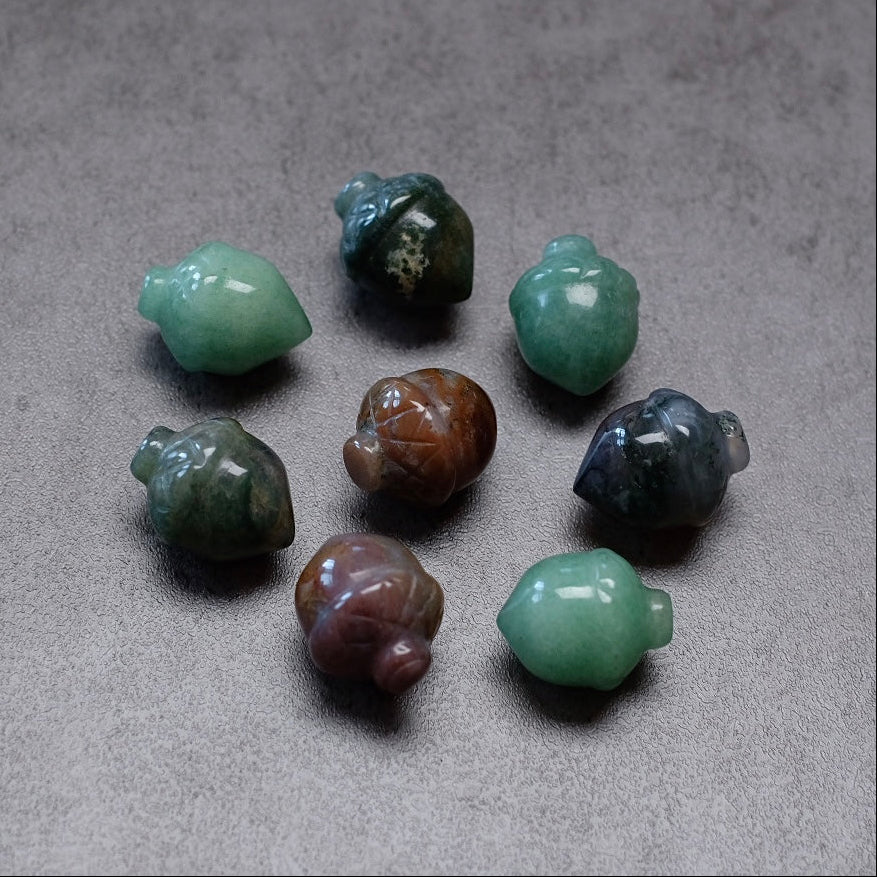 Mini Crystal Acorn Carving | Cute Crystal Carvings