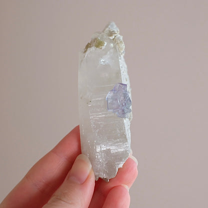 Yaogangxian Fluorite on Quartz Point | Quartz Crystal Specimen