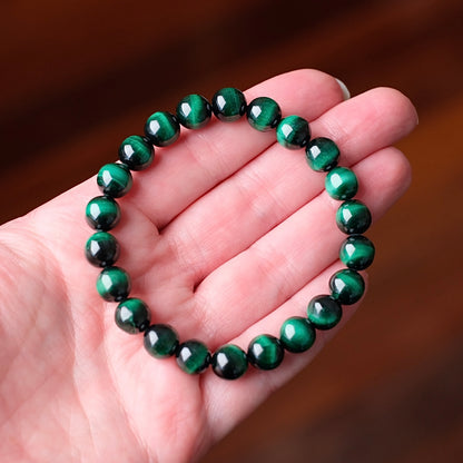 Chatoyant Malachite Bracelet | Cats Eye Malachite Crystal Bracelet