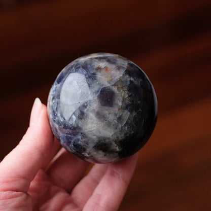 Blood Iolite Sphere | Sunstone Iolite Crystal Sphere