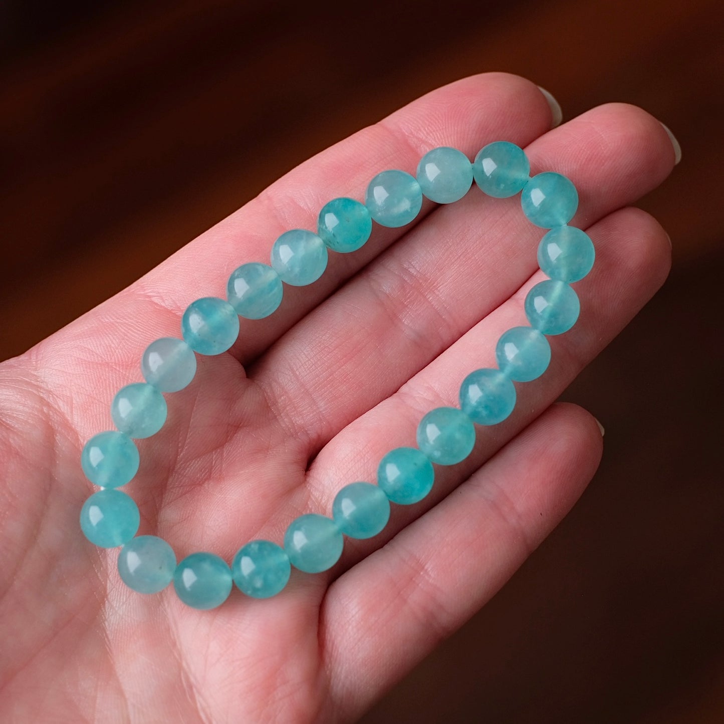 Gel Amazonite Bracelet | Amazonite Crystal Stretch Bracelet