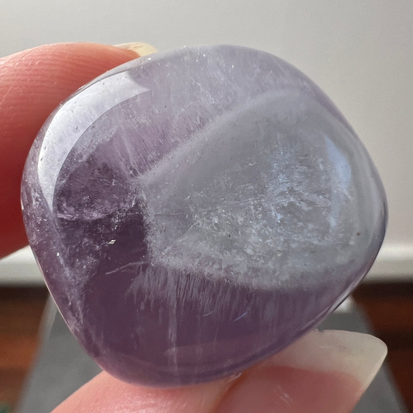 Chevron Amethyst Crystal Tumble | Amethyst Tumbled Stone