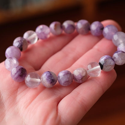 Charoite Bracelet | Charoite in Quartz Crystal Bracelet