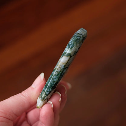 Moss Agate Heart | Druzy Moss Agate Crystal Heart