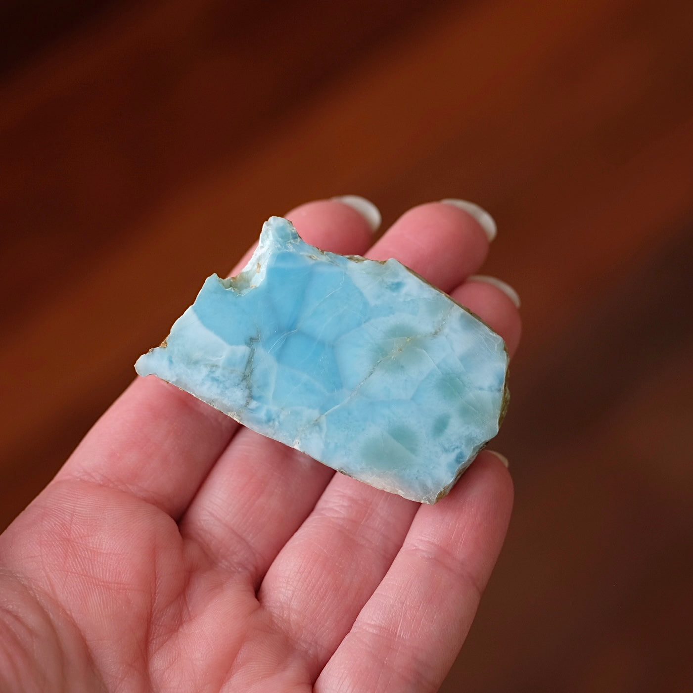Larimar Slab | Polished Larimar Crystal Slice 2