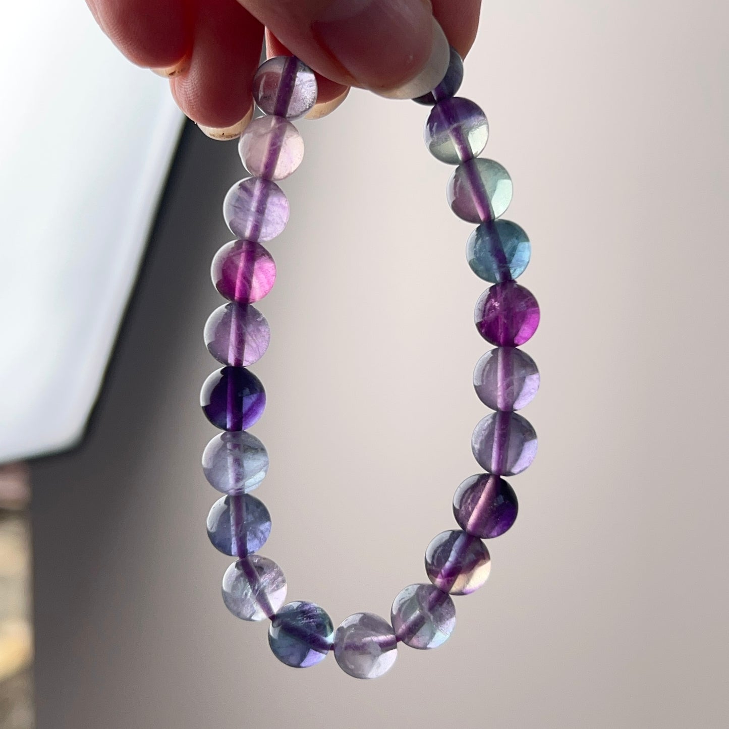 Rainbow Fluorite Bracelet | Crystal Stretch Bracelet