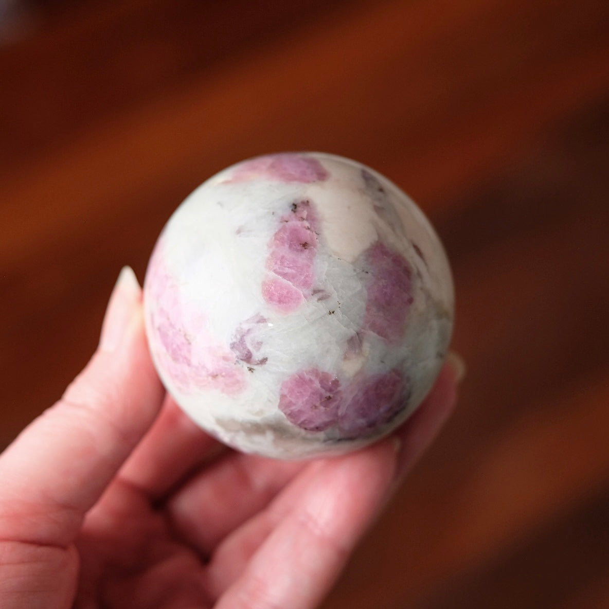Pink Tourmaline + Lepidolite Sphere | Unicorn Stone Crystal Sphere
