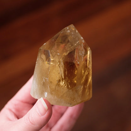 Natural Brazilian Citrine Tower | Honey Citrine Crystal Point