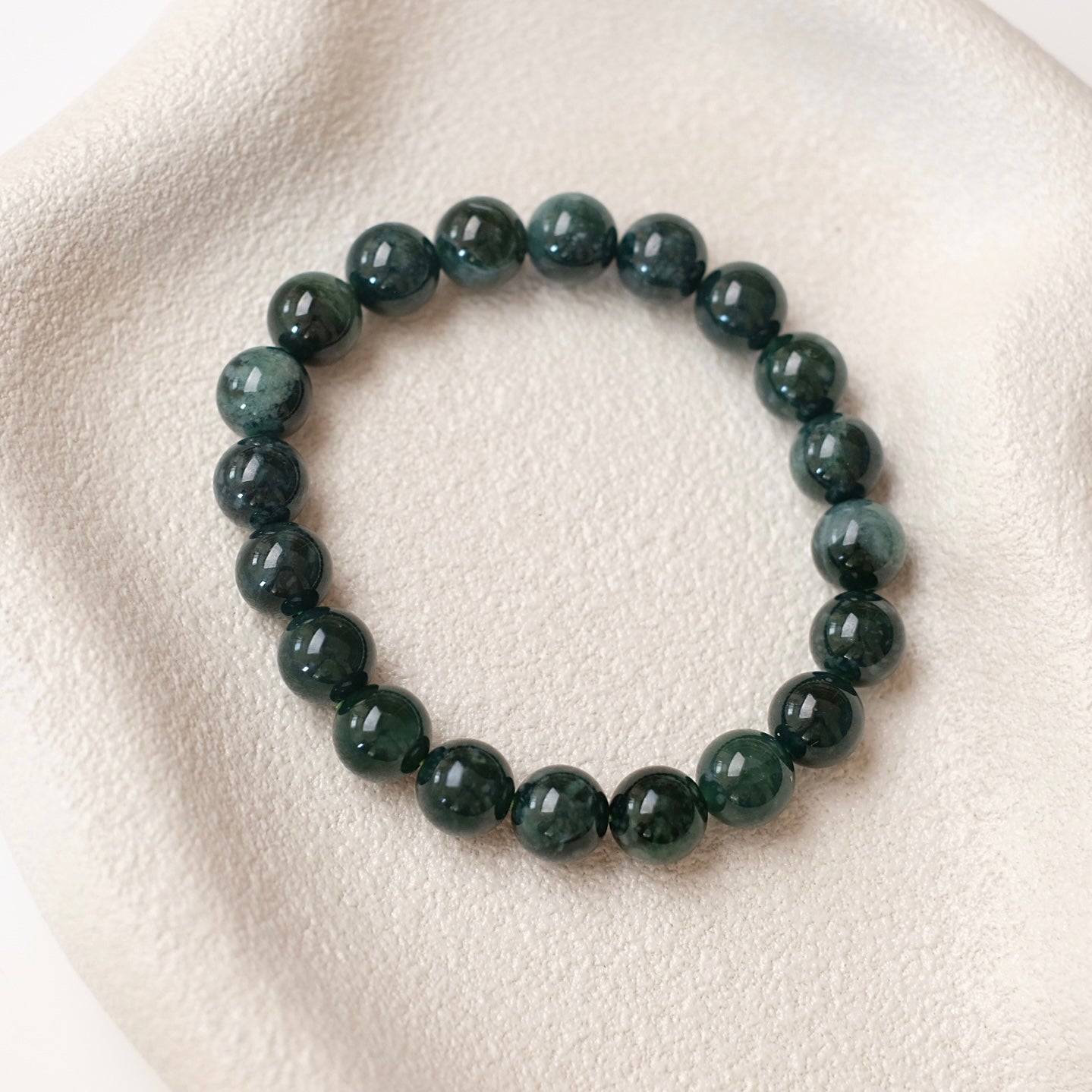 Guatemalan Blue Jadeite Bracelet | Jade Crystal Stretch Bracelet