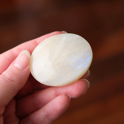 Moonstone Palm | Blue Flash Moonstone Crystal Palmstone