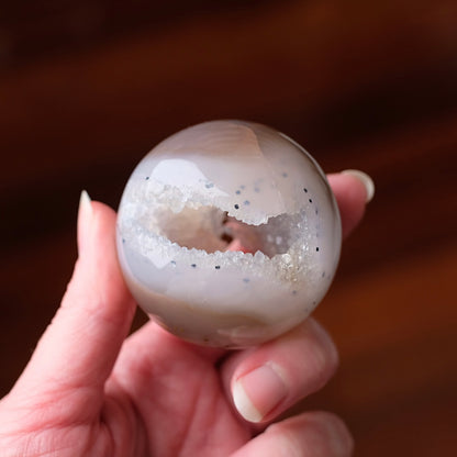 Druzy Agate Geode Sphere | Agate Crystal Sphere