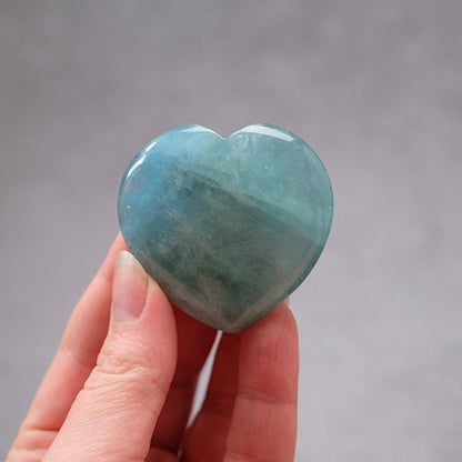 Aquamarine Heart | Blue Aquamarine Crystal Heart