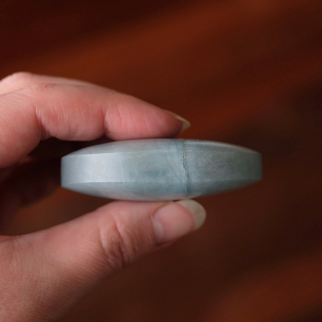 Aquamarine Palm | Blue Aquamarine Crystal Palmstone