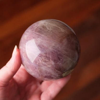 Purple Rose Quartz Sphere | Lavender Rose Quartz Crystal Sphere