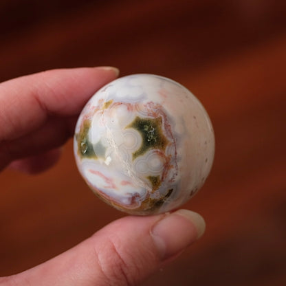8th Vein Ocean Jasper Sphere | Orbicular Jasper Crystal Sphere
