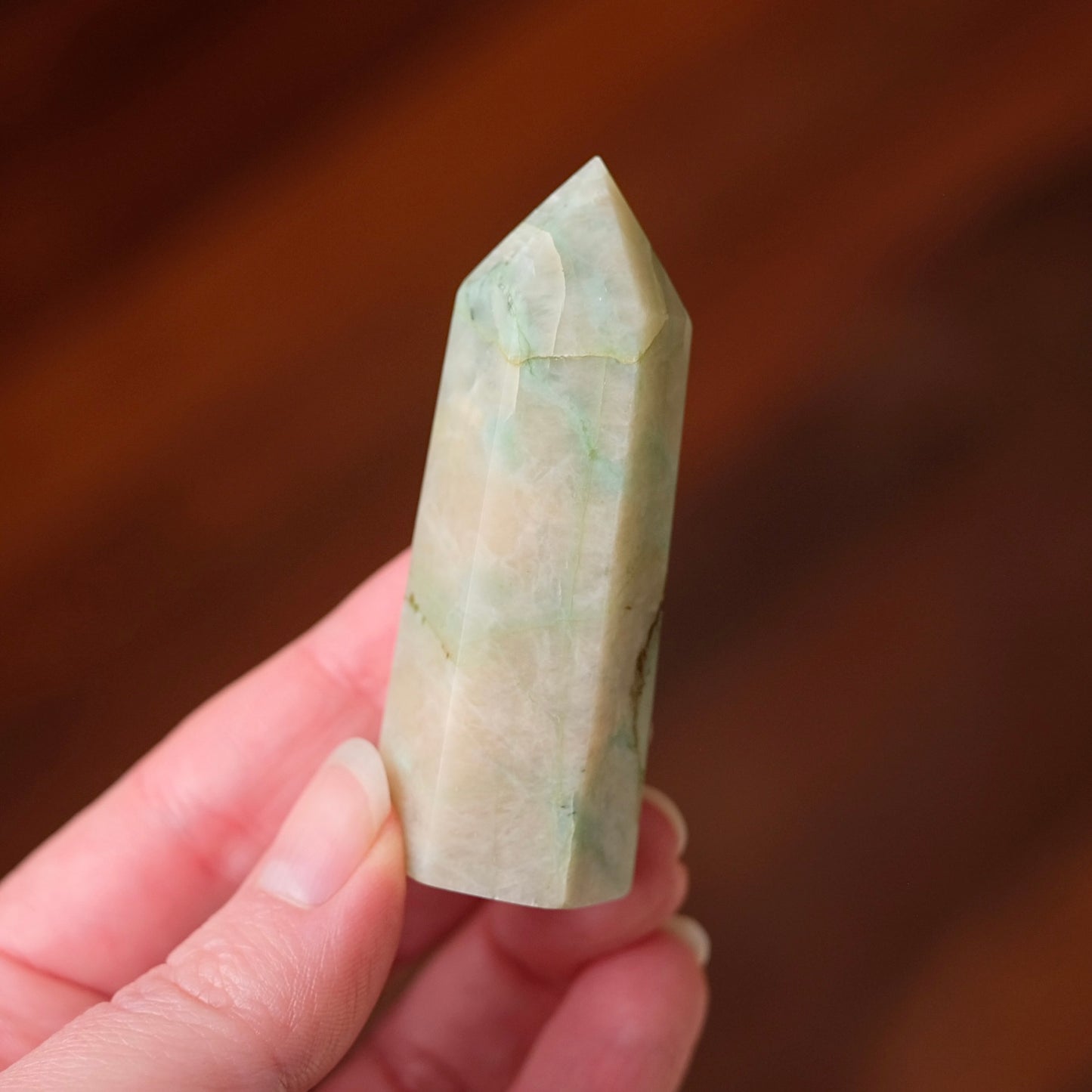 Garnierite Point | Green Moonstone Crystal Tower