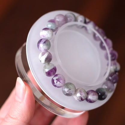 Feather Fluorite Bracelet | Snowflake Fluorite Crystal Bracelet