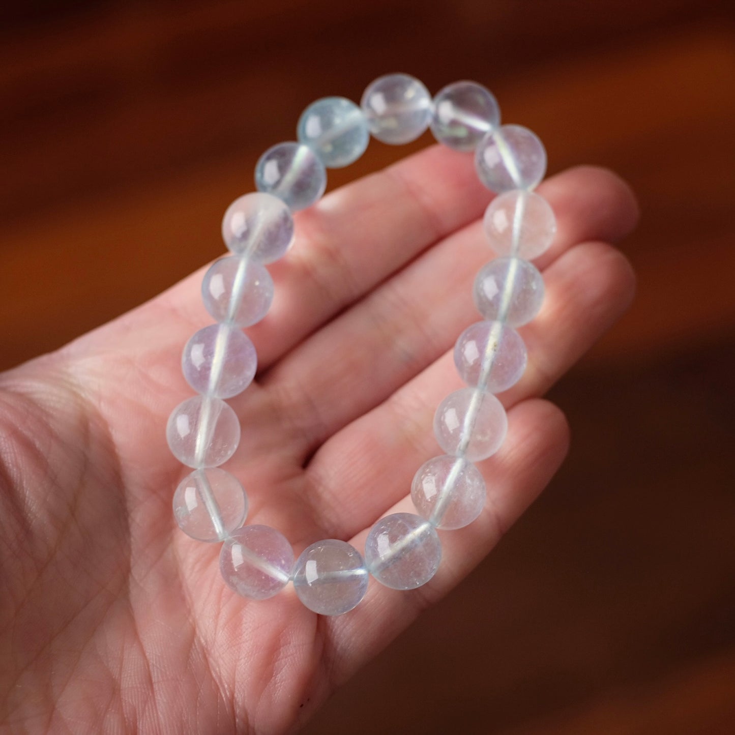 Icy Aquamarine Bracelet | Crystal Stretch Bracelet