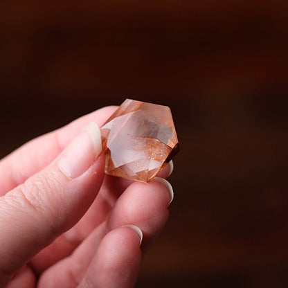 Fire Quartz Hexagon | Crystal Jewel | Star of David