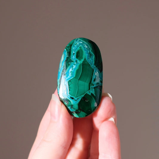 Malachite Palm | Malachite Chrysocolla Crystal Palm