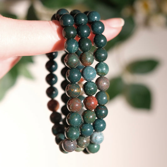 Bloodstone Bracelet | Heliotrope Crystal Bracelet