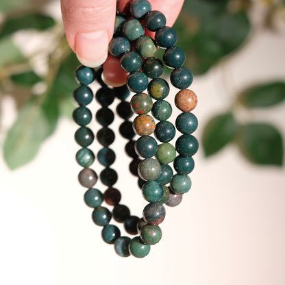 Bloodstone Bracelet | Heliotrope Crystal Bracelet