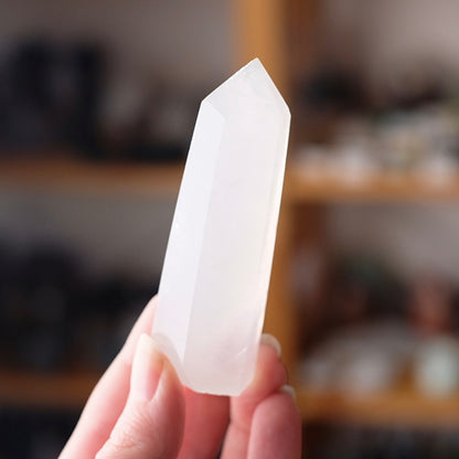 Girasol Quartz Point | Milky Moon Quartz Tower
