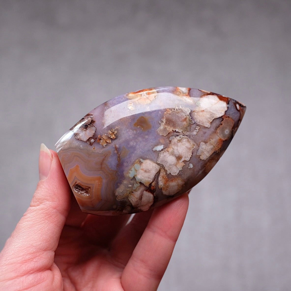 Flower Agate Freeform | Pretty Flower Agate Crystal Flame