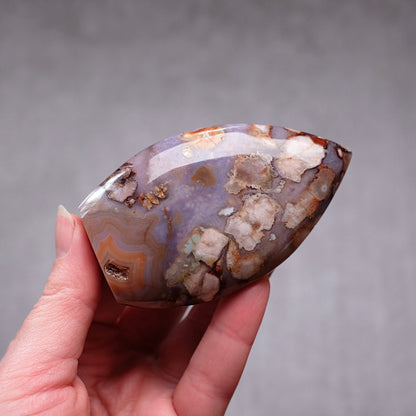Flower Agate Freeform | Pretty Flower Agate Crystal Flame