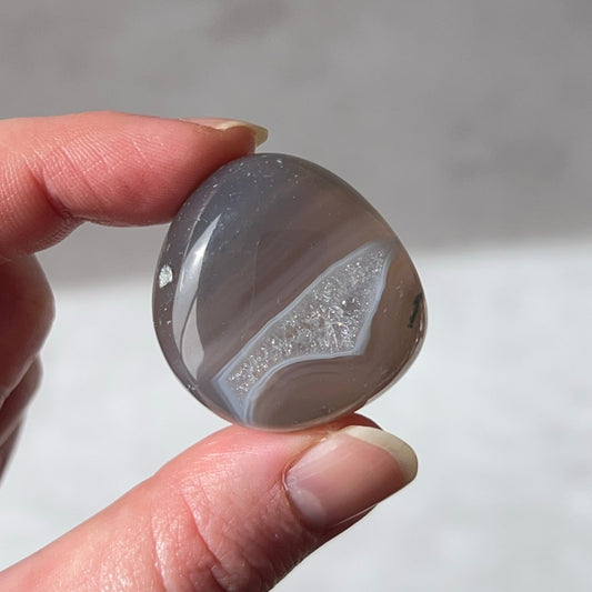 Agate Pocket Stone | Quartz + Agate Crystal Tumble