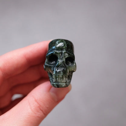 Seraphinite Crystal Skull | Rare Skull Carving