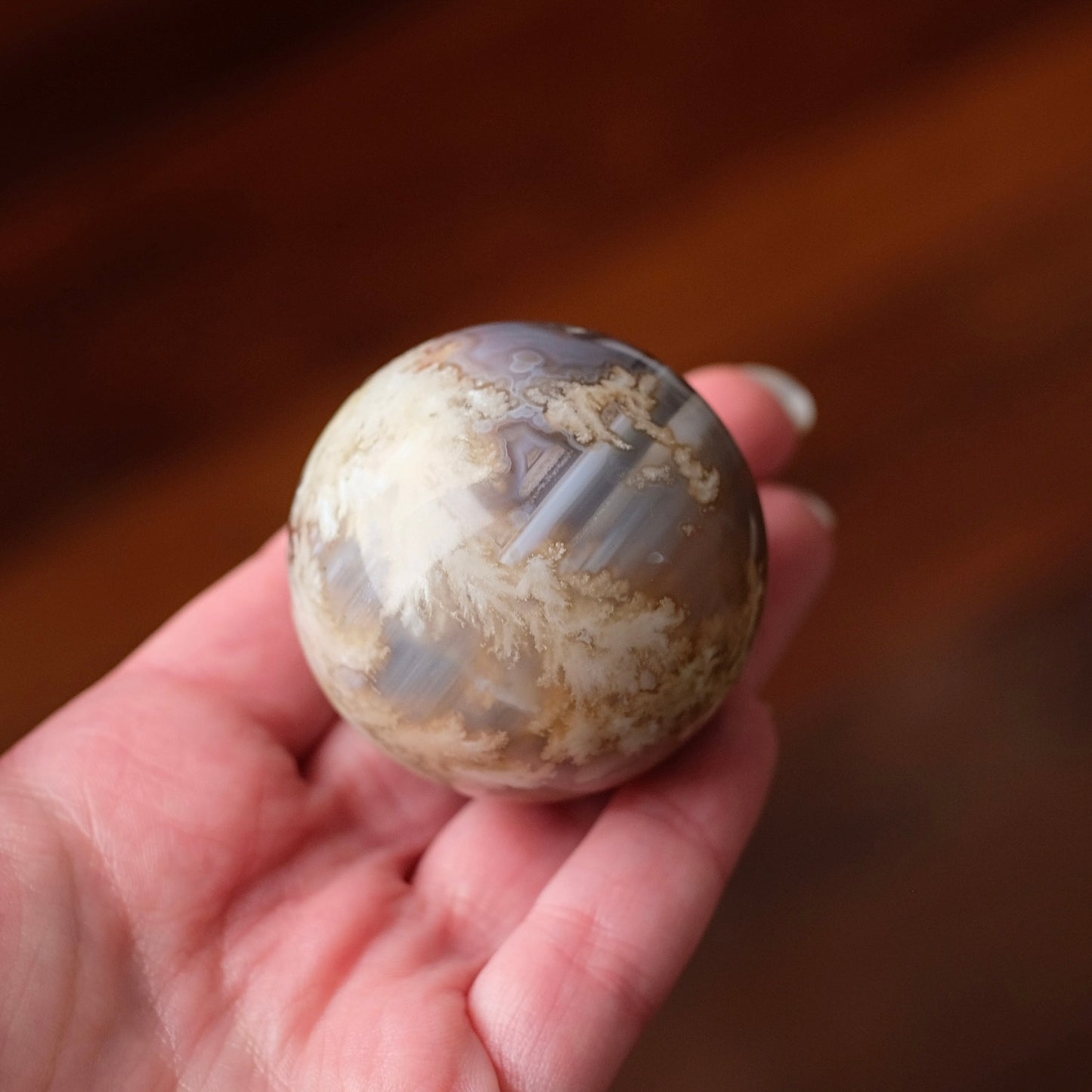 Swazi Agate Sphere | Mozambique Moss Agate Crystal Sphere